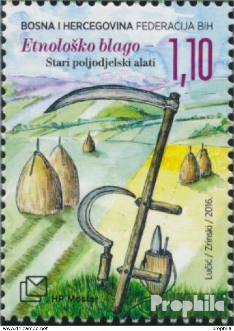 Bosnien - Kroat. Post Mostar 438 (kompl.Ausg.) Postfrisch 2016 Ethnologisches Erbe - Bosnie-Herzegovine