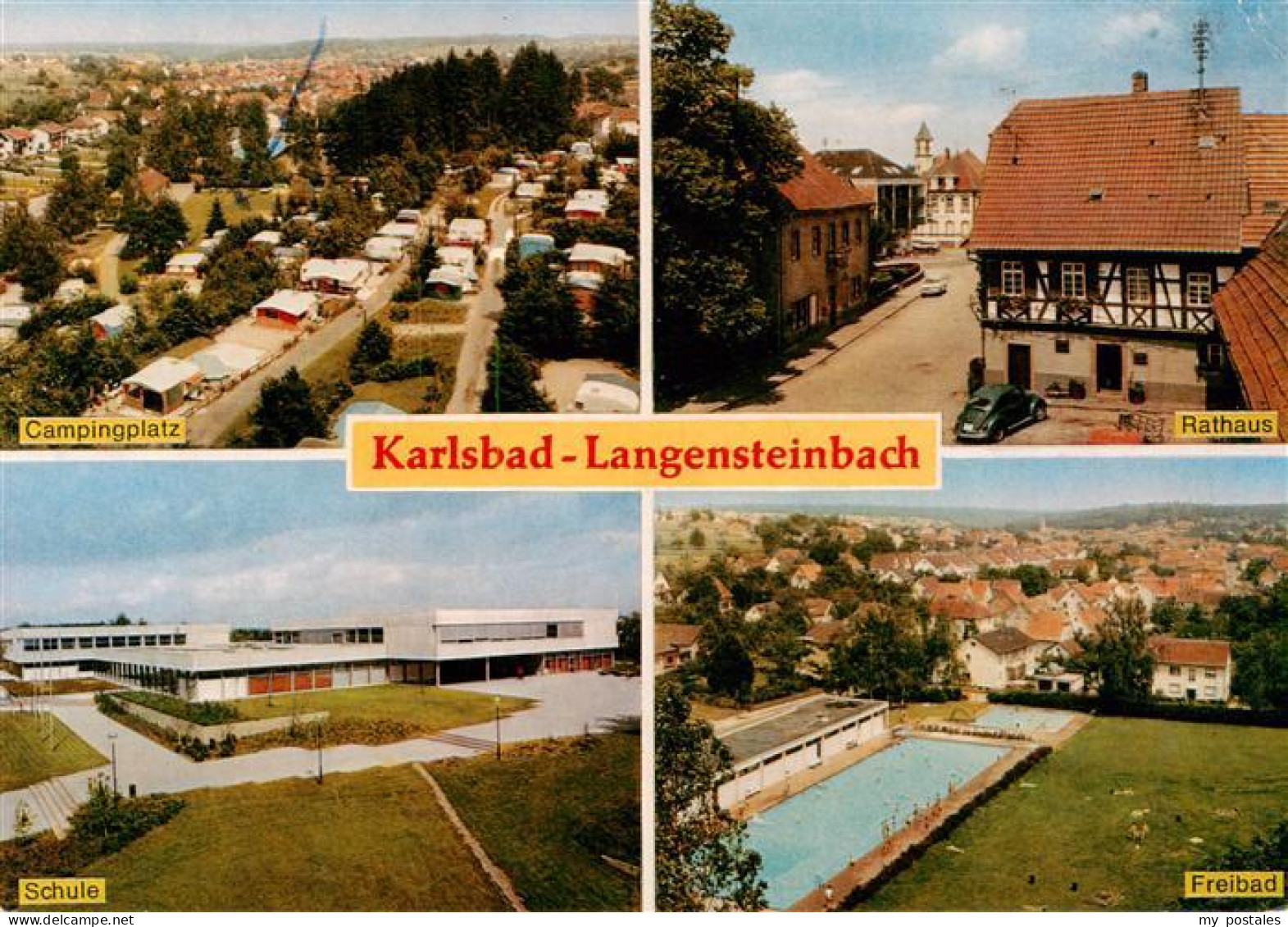 73938552 Langensteinbach_Dinkelsbuehl_Bayern Campingplatz Rathaus Schule Freibad - Dinkelsbuehl