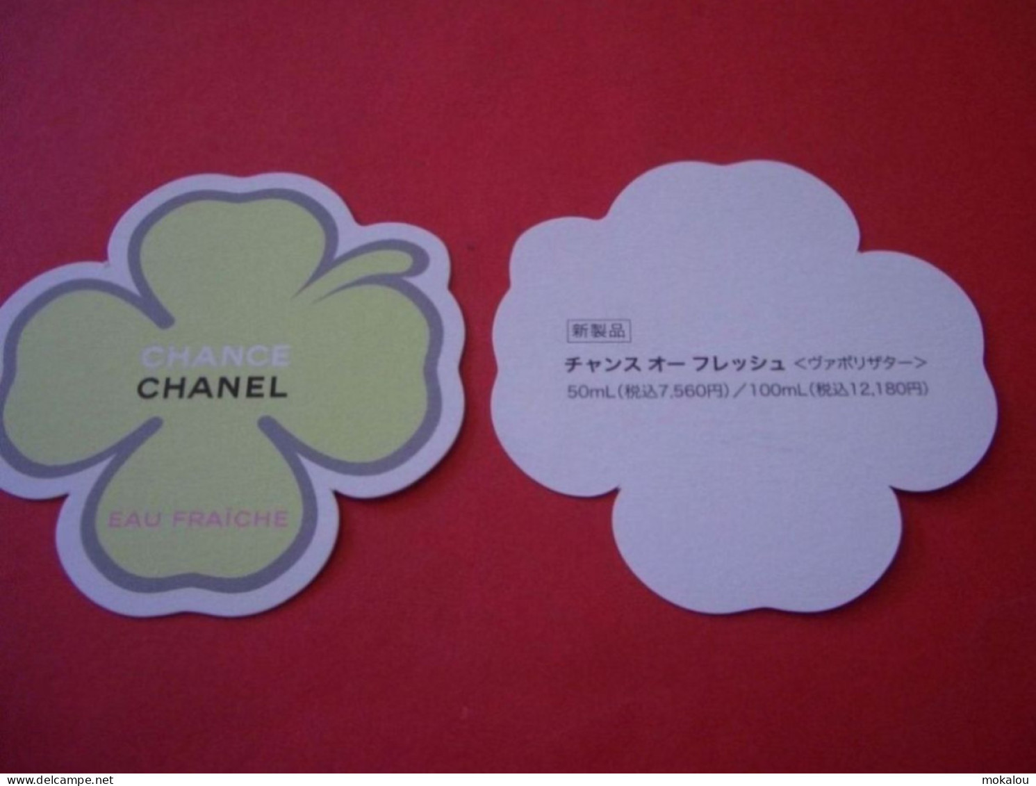 Carte Chanel Chance Eau Fraiche Japonaise - Modernas (desde 1961)