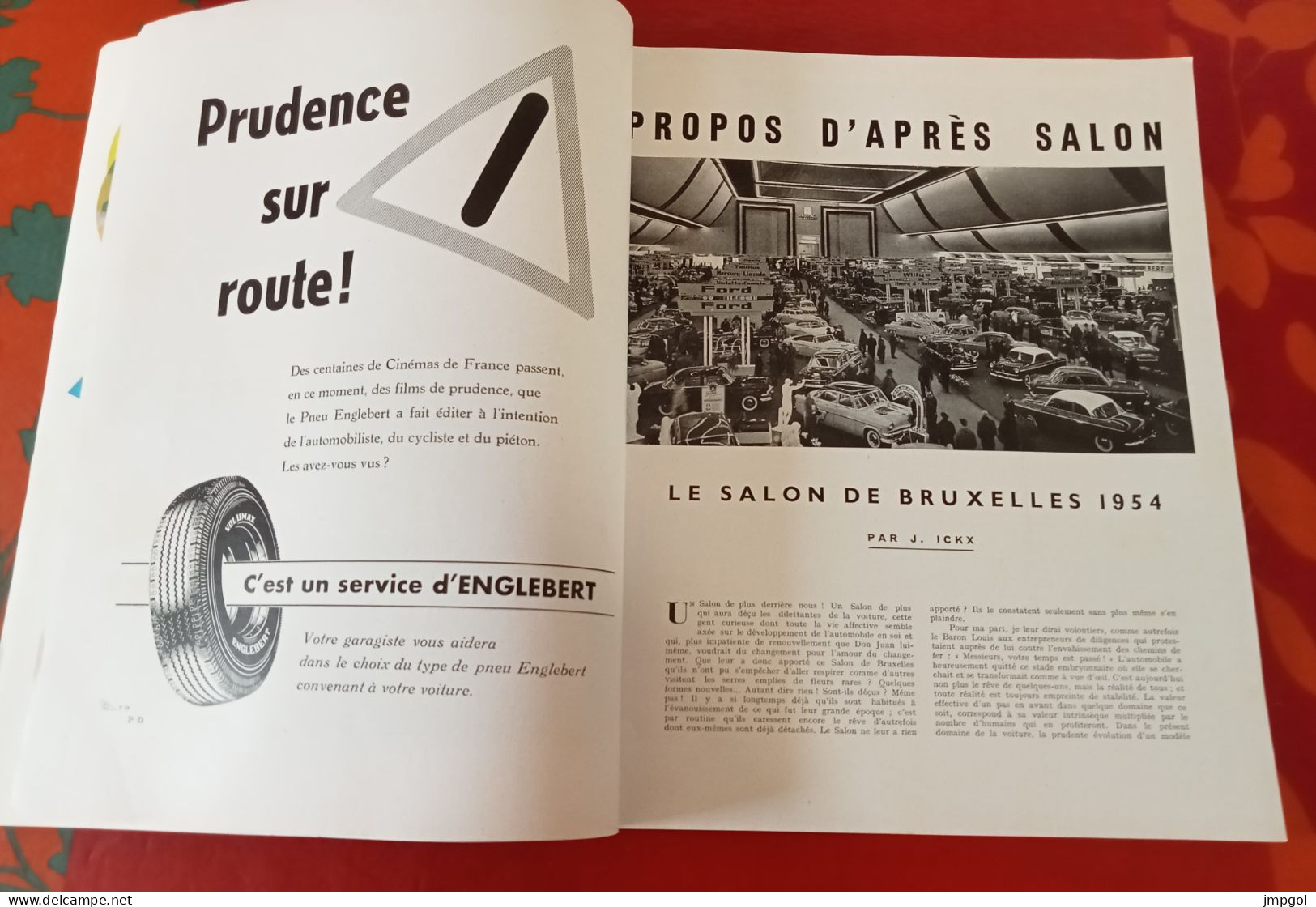 Englebert Magazine N°70 Mars 1954 Salon Bruxelles Vedette Comet Lancia Cabriolet Poids Lourds Autocars Tourisme Savoie - Auto/Motorrad