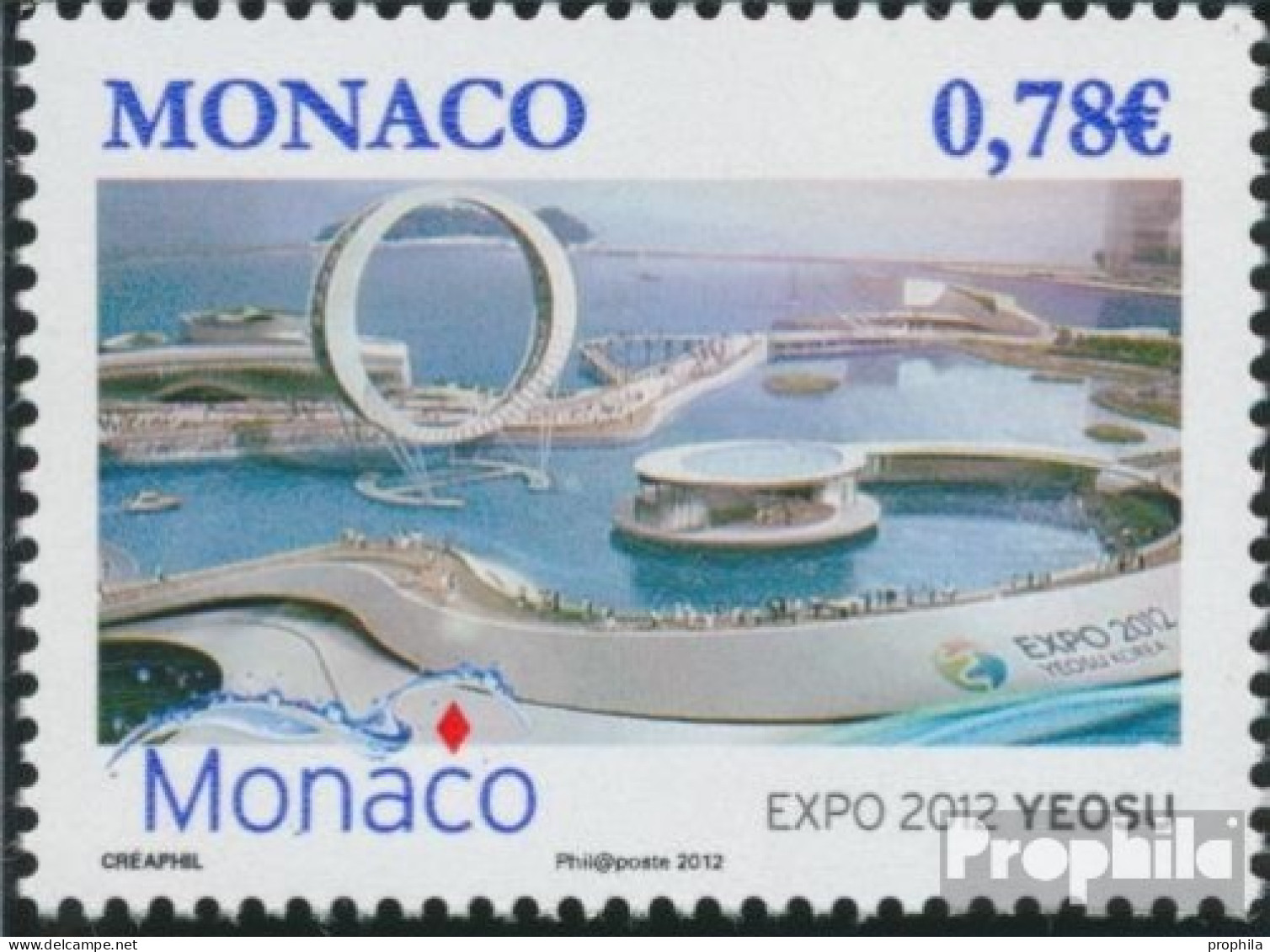 Monaco 3083 (kompl.Ausg.) Postfrisch 2012 EXPO2012 - Ongebruikt