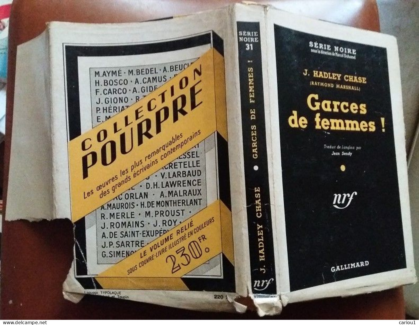 C1 James Hadley CHASE Garces De Femmes SERIE NOIRE CARTONNEE Avec Jaquette 1952 Port Inclus France - Série Noire