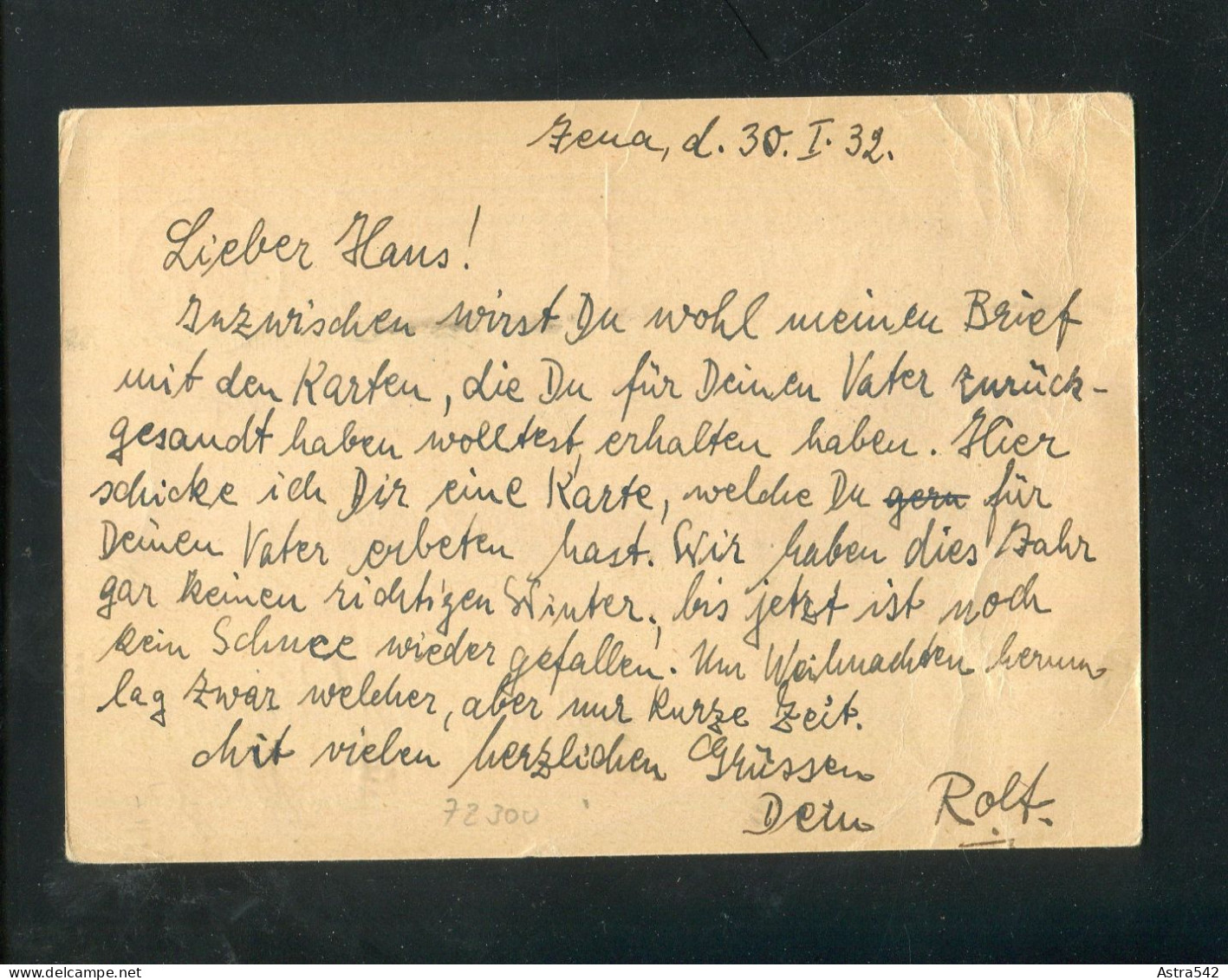 "DEUTSCHES REICH" 1932, Postkarte Mi. P 182 Stempel "JENA, Fernsprecher Spart Zeit Und Geld" Nach Finnland (A1187) - Booklets & Se-tenant