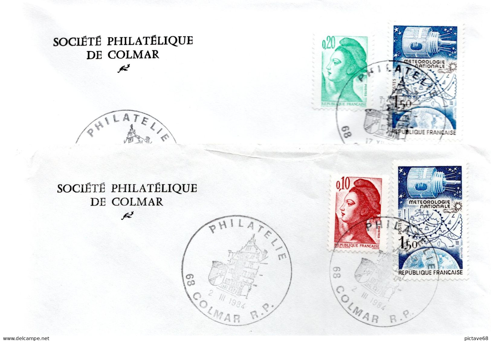 FRANCE /  N° 2292 & 2292b SUR LETTRE POUR LE 2ème Couleur Bleue Foncé Omise - Brieven En Documenten