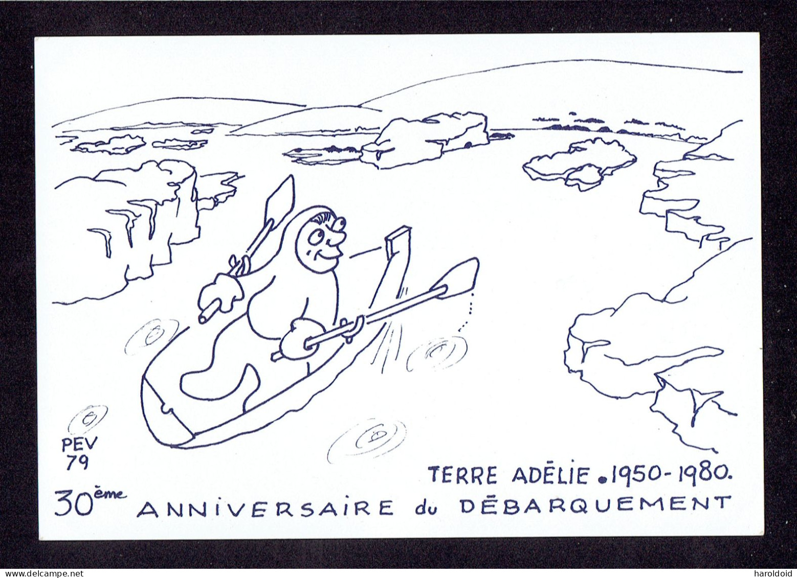 CP PEV NEUVE - 30e ANNIVERSAIRE DU DEBARQUEMENT EN TERRE ADELIE 1950/1980 - Lettres & Documents