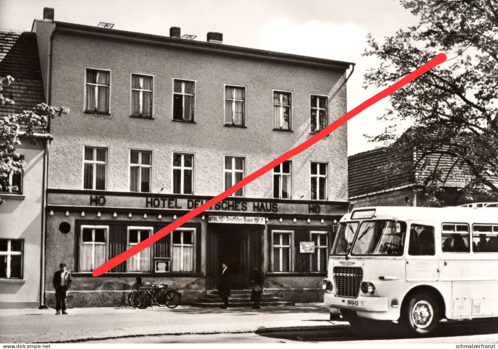 AK Zossen HO Hotel Gasthof Deutsches Haus Ikarus Bus Wünsdorf Dabendorf Rangsdorf Baruth Königs Wusterhausen Berlin DDR - Zossen