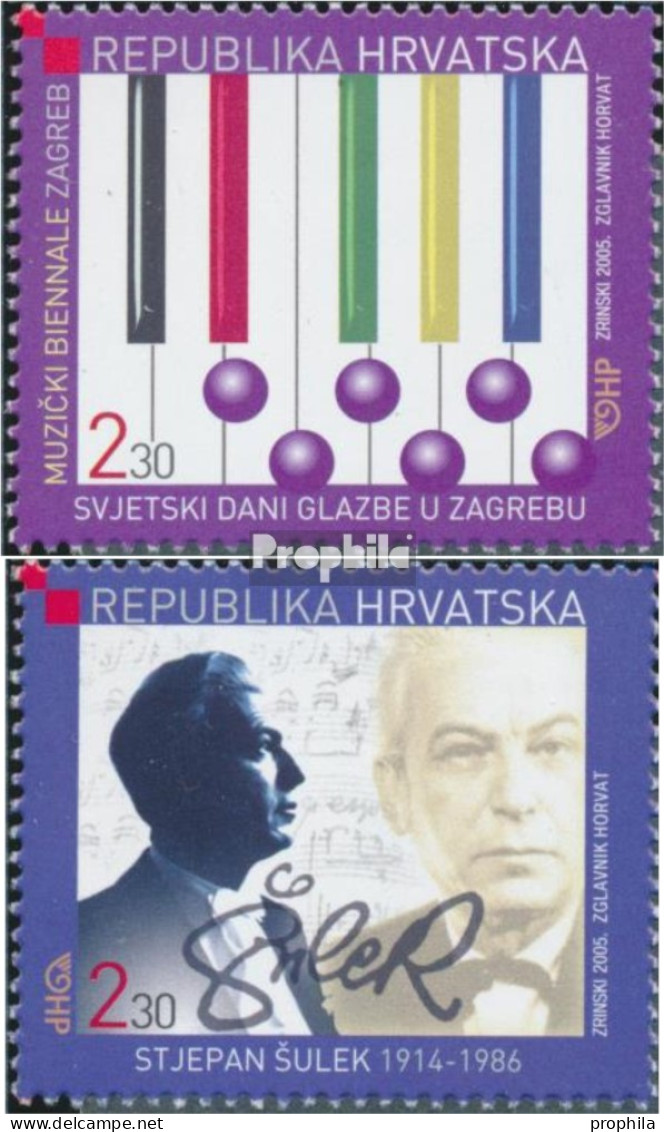 Kroatien 711-712 (kompl.Ausg.) Postfrisch 2005 Musik - Kroatien