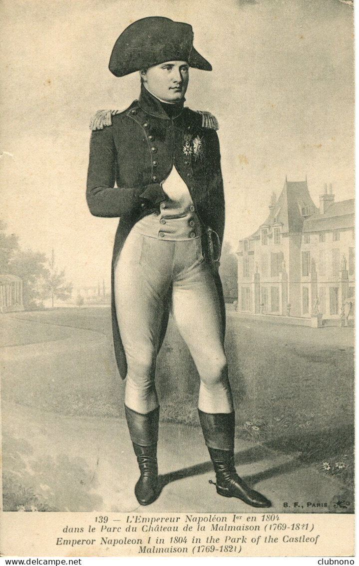 CPA -  L'EMPEREUR NAPOLEON 1er DANS LE PARC DE LA MALMAISON - Geschiedenis