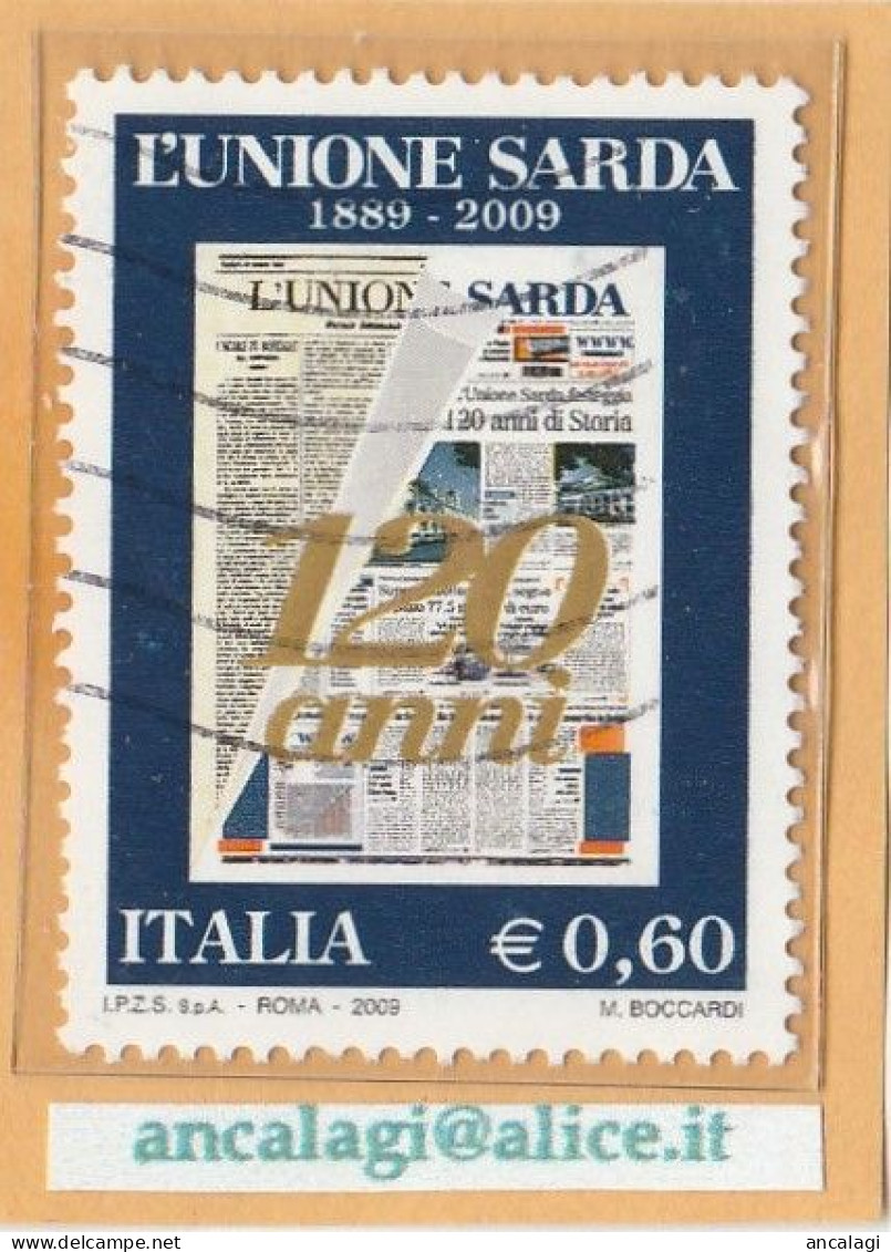 USATI ITALIA 2009 - Ref.1136 "UNIONE SARDA" 1 Val. - - 2001-10: Usati