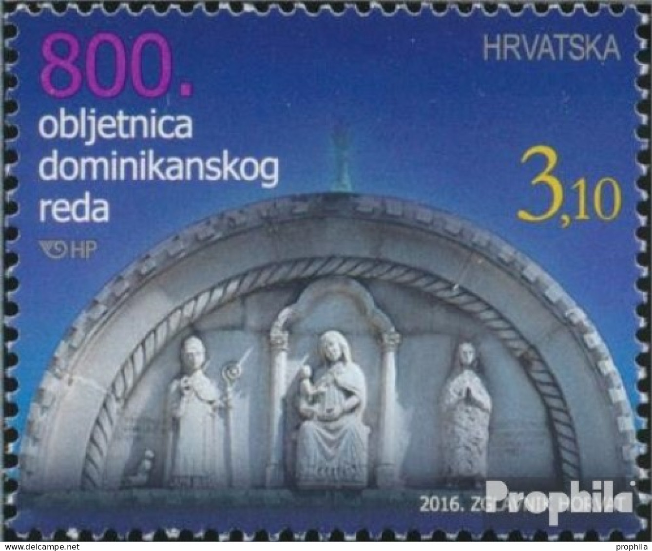 Kroatien 1230 (kompl.Ausg.) Postfrisch 2016 Dominikanerorden - Kroatien