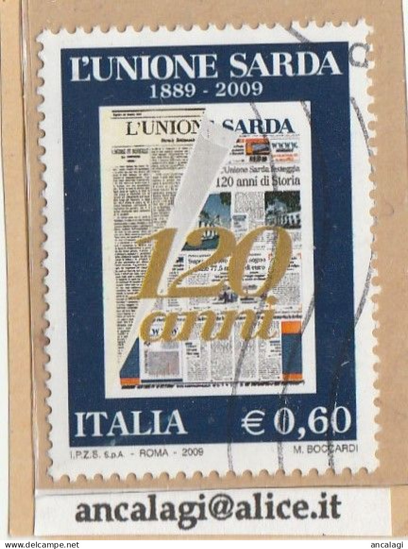 USATI ITALIA 2009 - Ref.1136A "UNIONE SARDA" 1 Val. - - 2001-10: Used