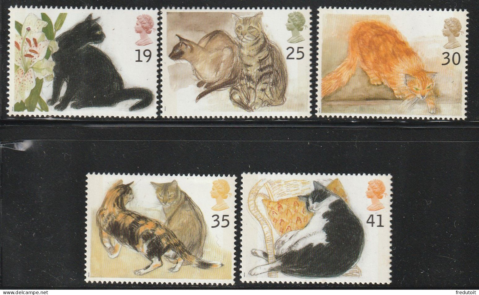 GRANDE BRETAGNE - N°1789/93 ** (1994) Les Chats - Unused Stamps