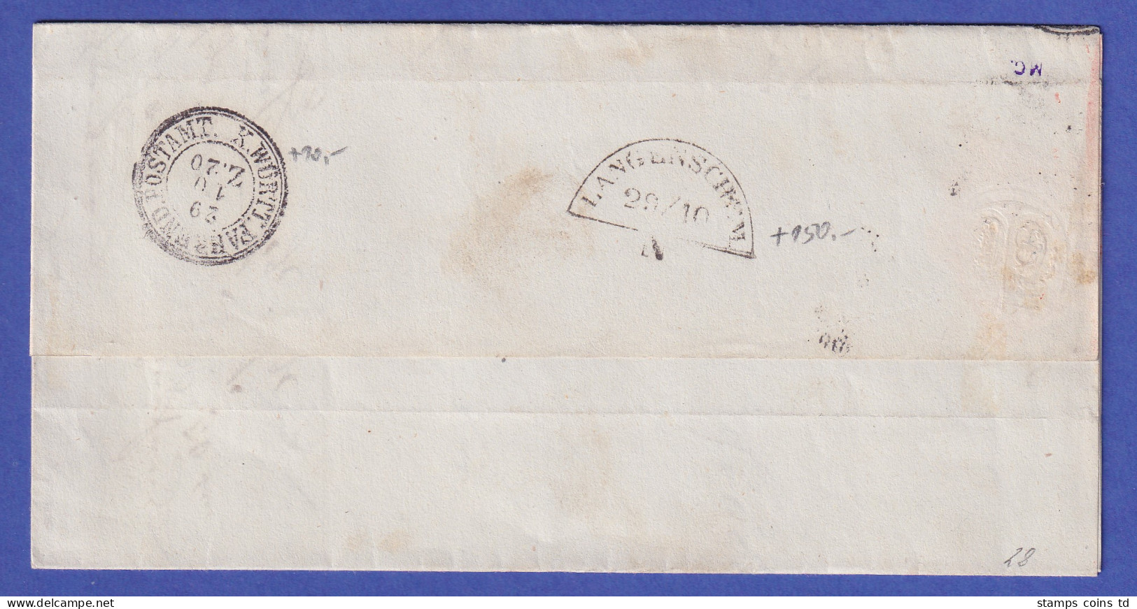 Württemberg 1 Kreuzer Mi.-Nr. 30 Auf Brief Von BIBERACH Nach INGERKINGEN 1866 - Cartas & Documentos