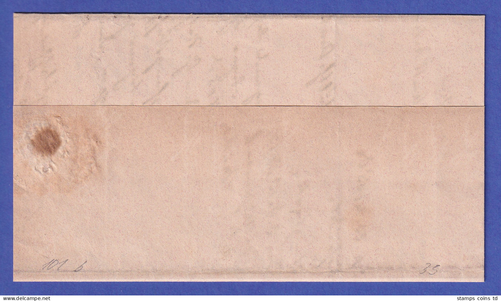 Württemberg 5Pfg Mi.-Nr. 101b Als EF Auf Ortsbrief Aus PLIENINGEN , 1882 - Covers & Documents