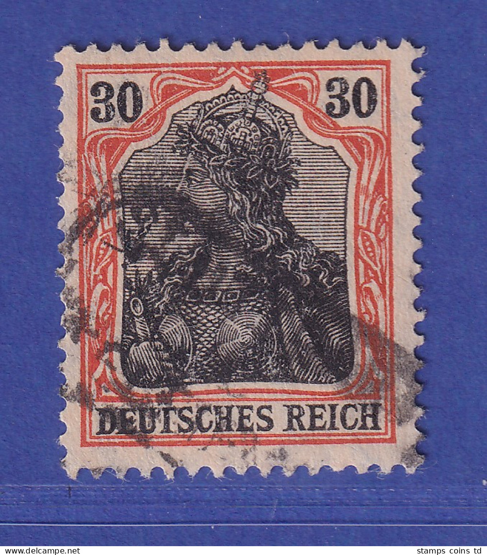 Dt. Reich Germania Kriegsdruck 30 Pf Mi.-Nr. 89 II Y  Gestempelt Gepr. Zenker - Gebraucht