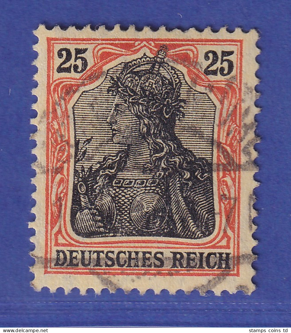 Dt. Reich Germania Kriegsdruck 25 Pf Mi.-Nr. 88 II A  Gestempelt Gepr. Zenker - Usati