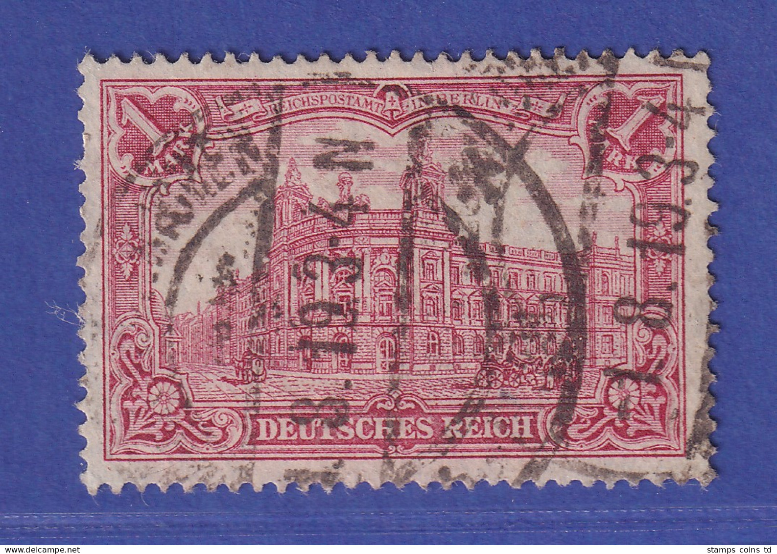 Dt. Reich 1 Mark Kriegsdruck Mi.-Nr. 94 A II  Gestempelt Gepr. ZENKER BPP - Used Stamps