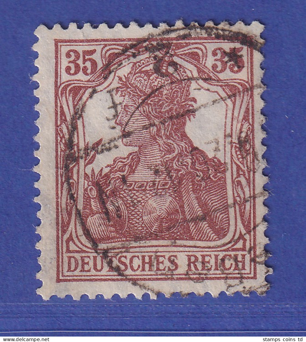 Dt. Reich 1918 Germania 35 Pf Mi.-Nr. 103 C  Gestempelt Gepr. INFLA - Usati