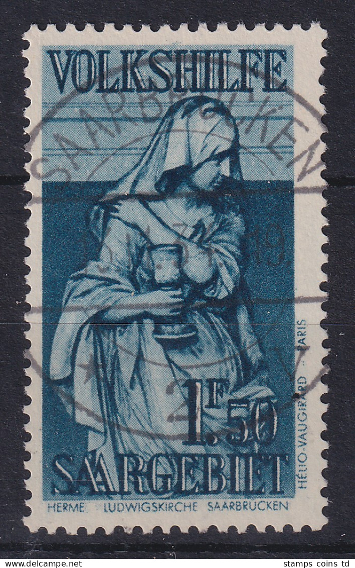 Saar Volkshilfe 1934 1,50 Franc Mi.-Nr. 174 Gestempelt Gepr. HOFFMANN BPP - Gebraucht