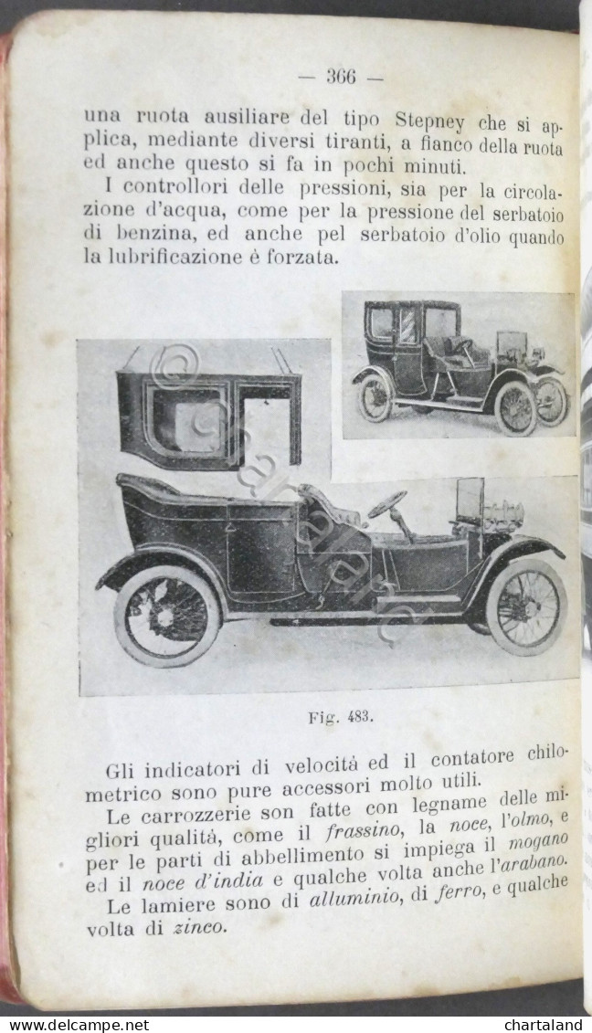 Manuali Hoepli - G. Pedretti - Guida Del Meccanico Chauffeur - 1911 - Andere & Zonder Classificatie