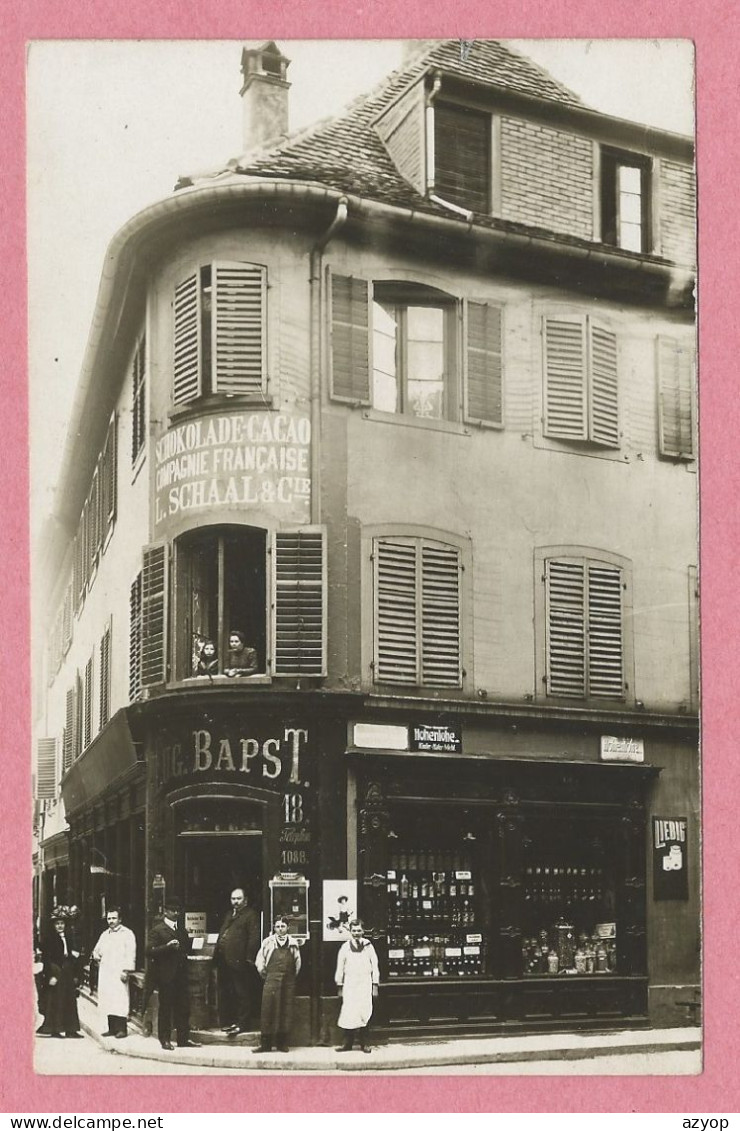 67 - STRASSBURG - STRASBOURG - Carte Photo - Commerce BAPST - Angle Rue Des Soeurs Et Rue Des Frères - 3 Scans - Strasbourg