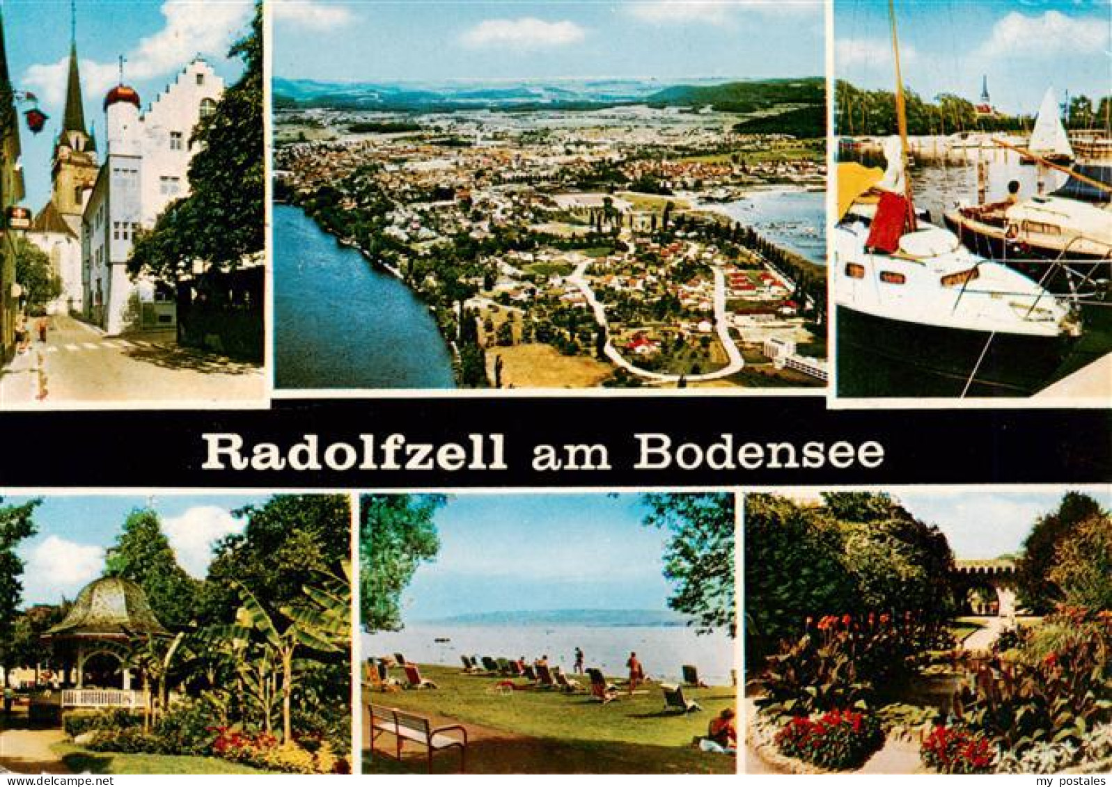 73938178 Radolfzell_Bodensee Ortspartie Fliegeraufnahme Bootshafen Kurpark Stran - Radolfzell