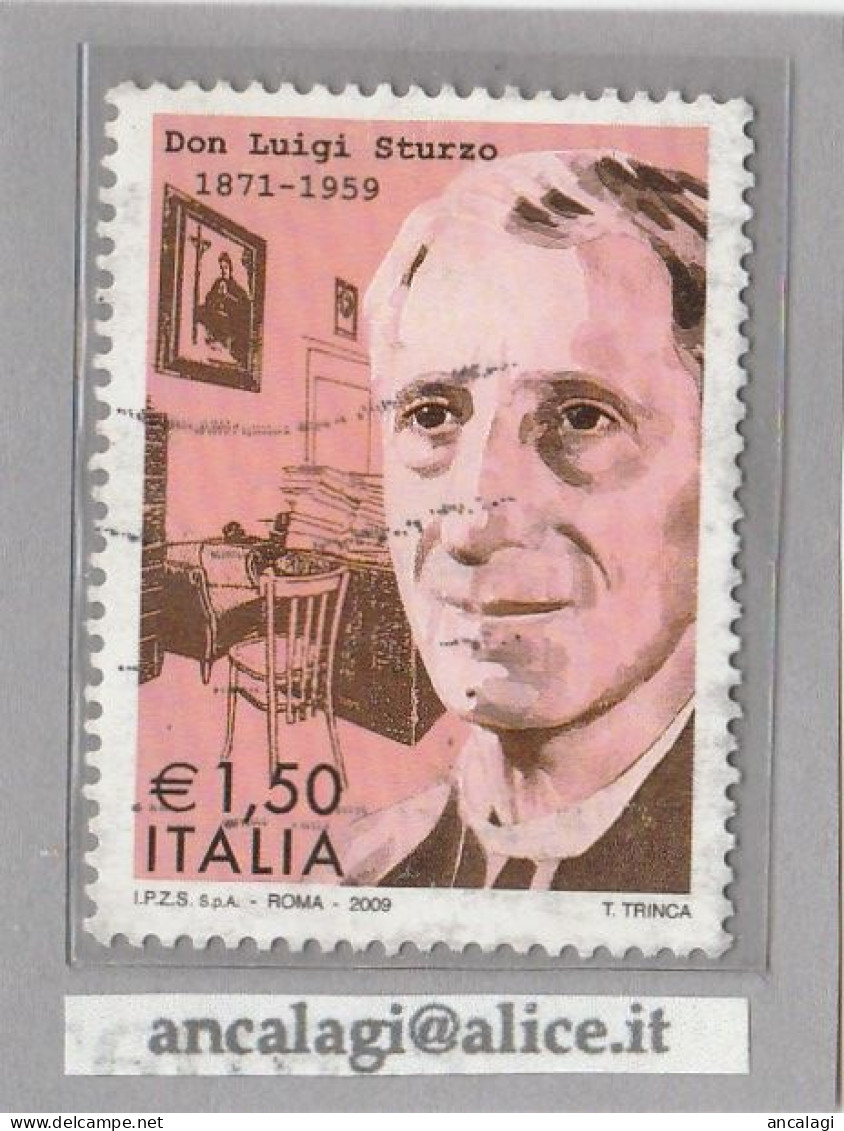 USATI ITALIA 2009 - Ref.1137 "DON LUIGI STURZO" 1 Val. - - 2001-10: Used