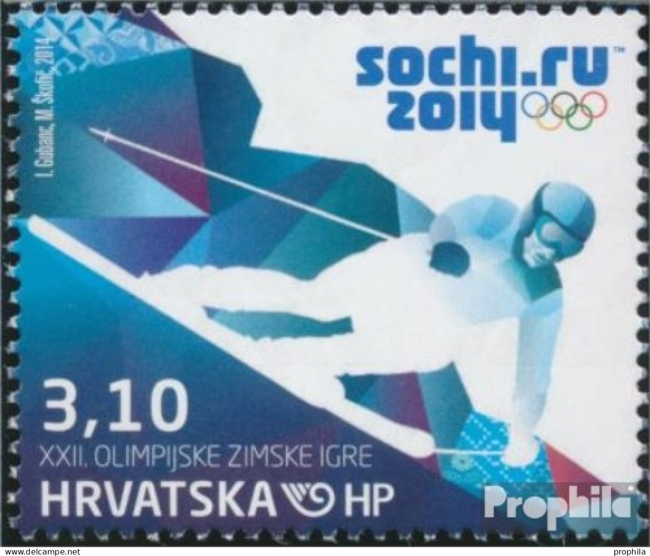Kroatien 1110 (kompl.Ausg.) Postfrisch 2014 Olympische Winterspiele - Kroatien