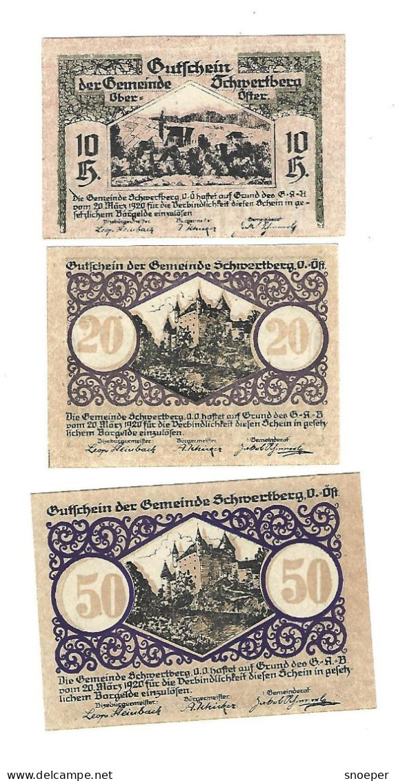 **Austria Notgeld Schwertberg Serie Compleet 984a - Oesterreich