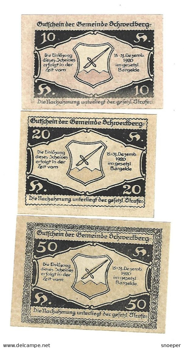 **Austria Notgeld Schwertberg Serie Compleet 984a - Autriche