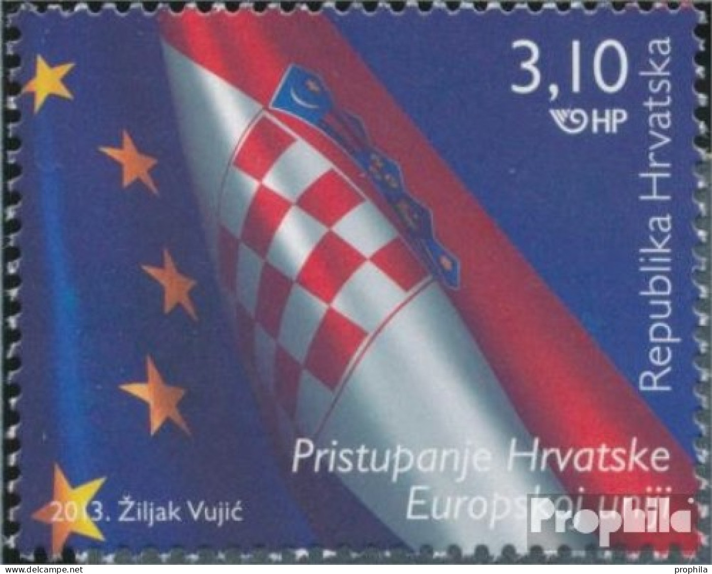 Kroatien 1084 (kompl.Ausg.) Postfrisch 2013 Beitritt Kroatiens In Die EU - Croacia