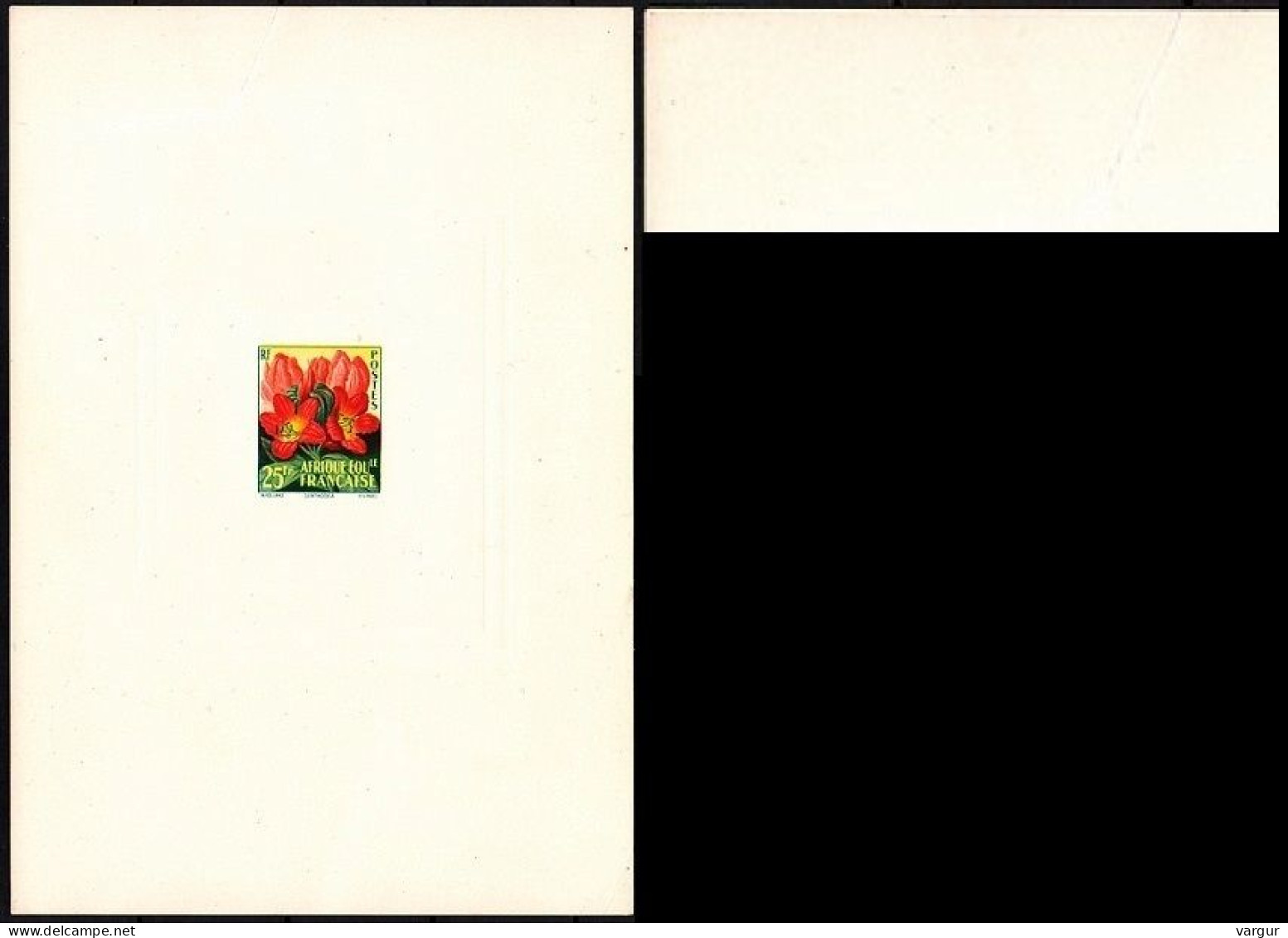 FRENCH EQUATORIAL AFRICA 1958 FLORA: Flowers. De Luxe Block, Mint - Autres & Non Classés