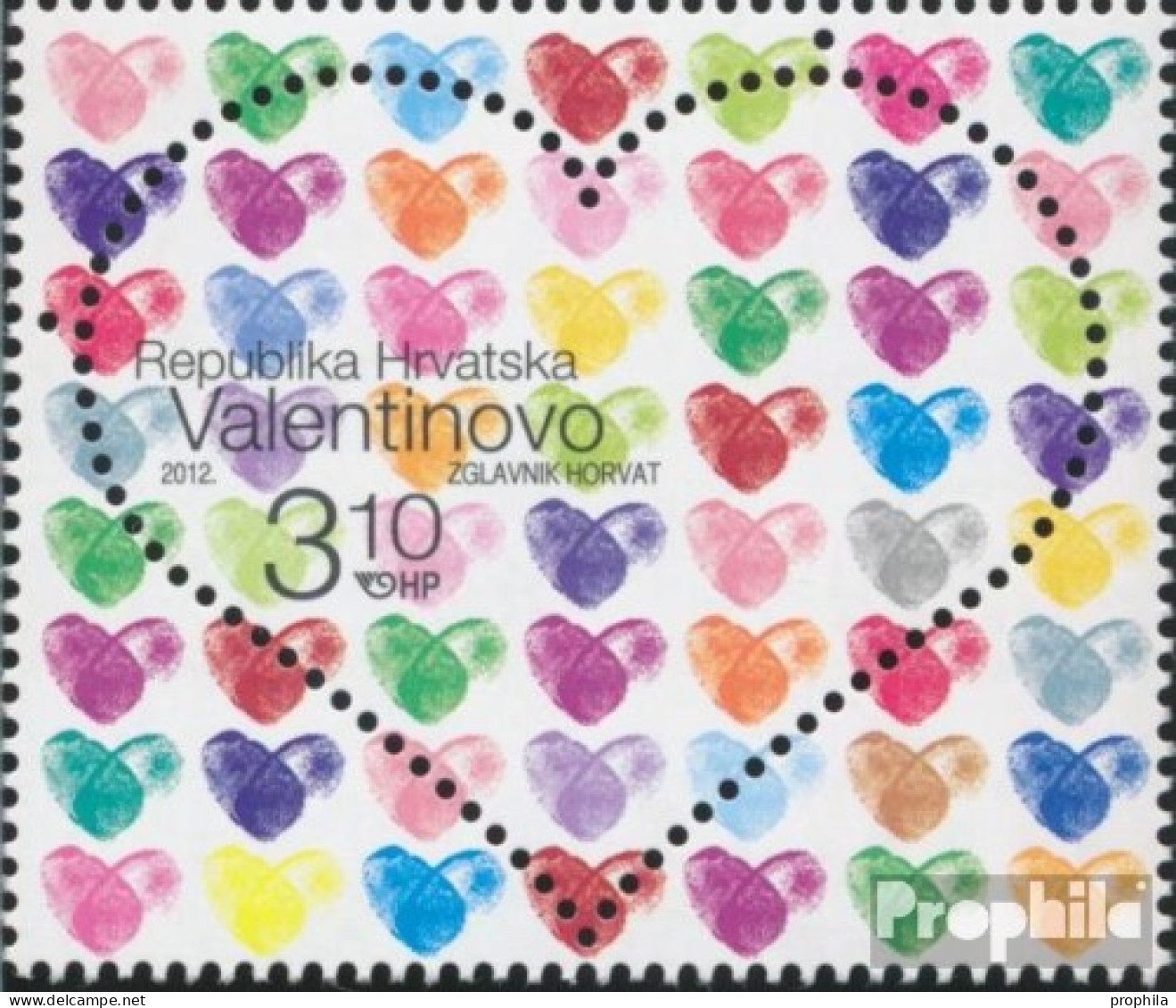 Kroatien 1020 (kompl.Ausg.) Postfrisch 2012 Valentinstag - Croacia