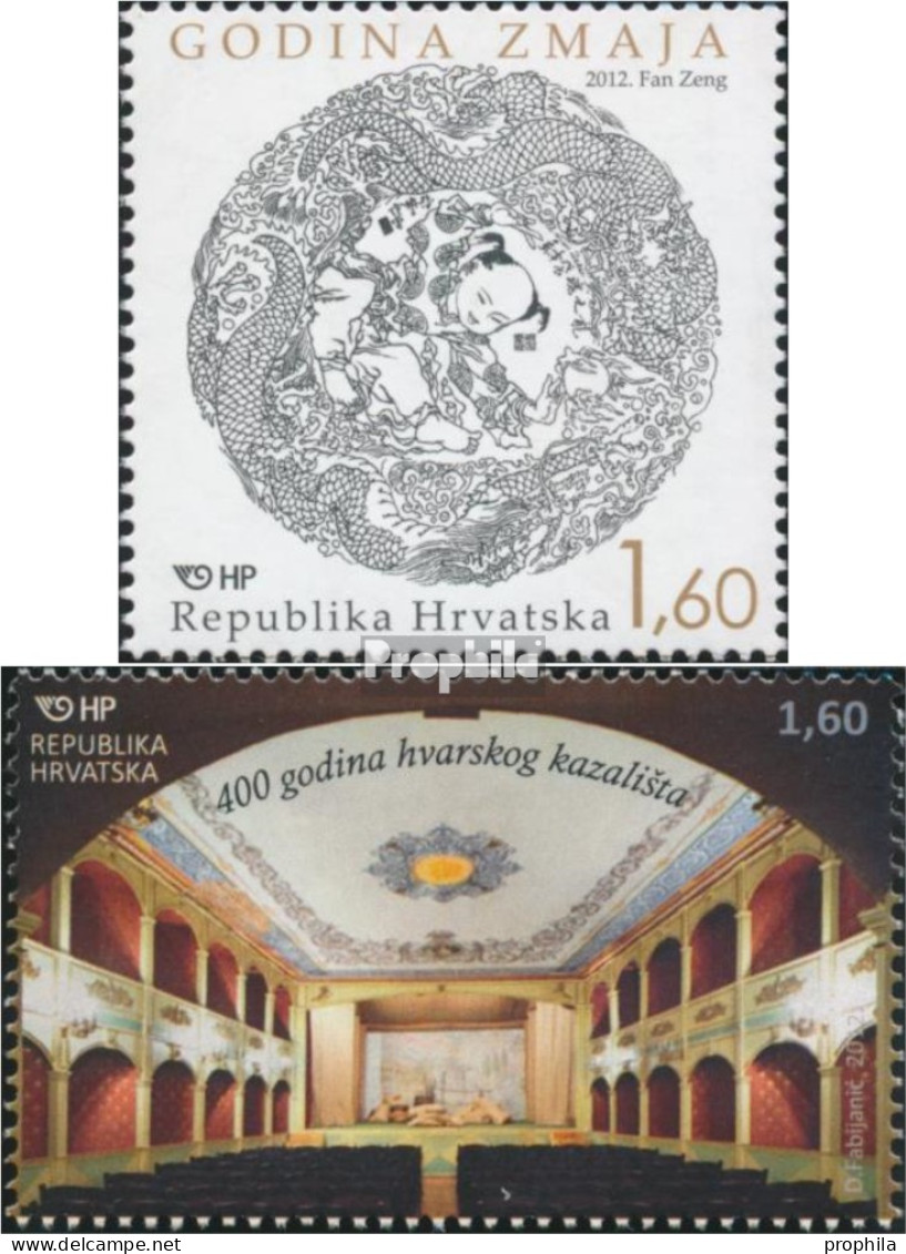 Kroatien 1019,1053 (kompl.Ausg.) Postfrisch 2012 Chinesisches Neujahr, Theater - Croatia