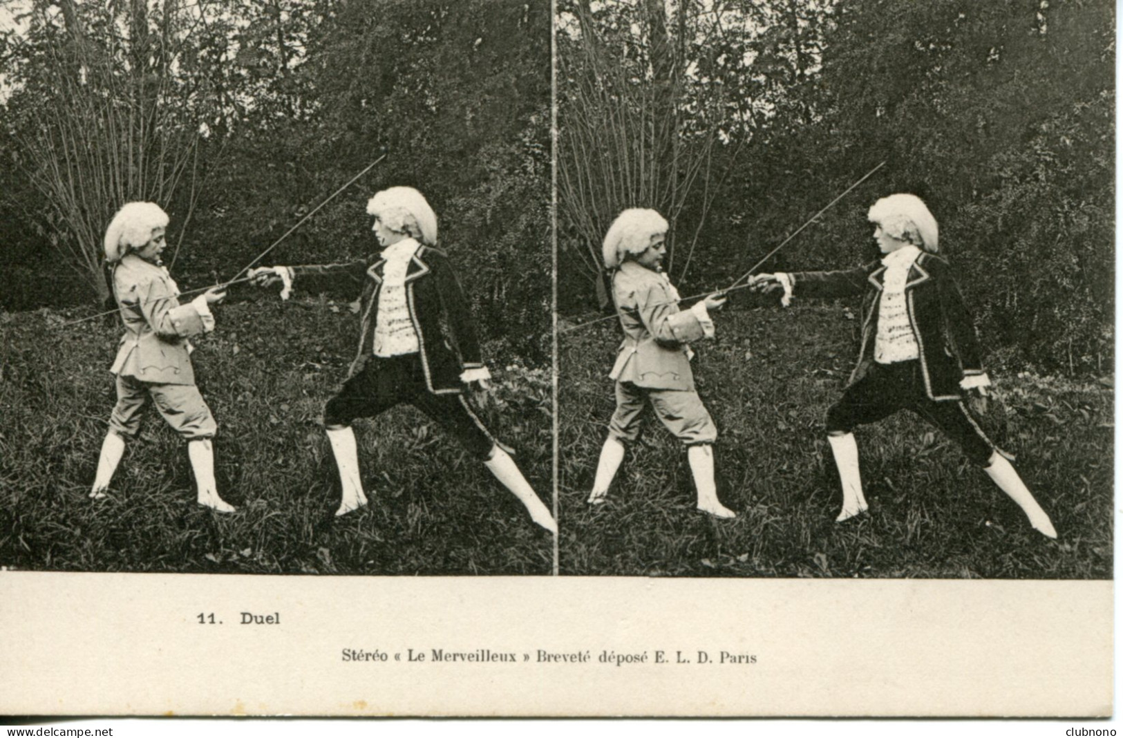 CPA -  "DUEL" CARTE STEREO "LE MERVEILLEUX" - Stereoscope Cards