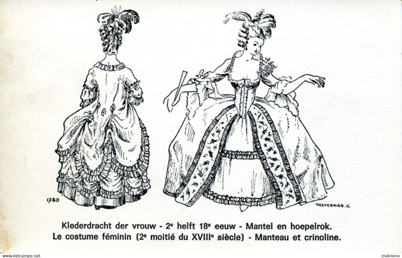 CPA -  HISTOIRE DU COSTUME - MANTEAU ET CRINOLINE - Mode