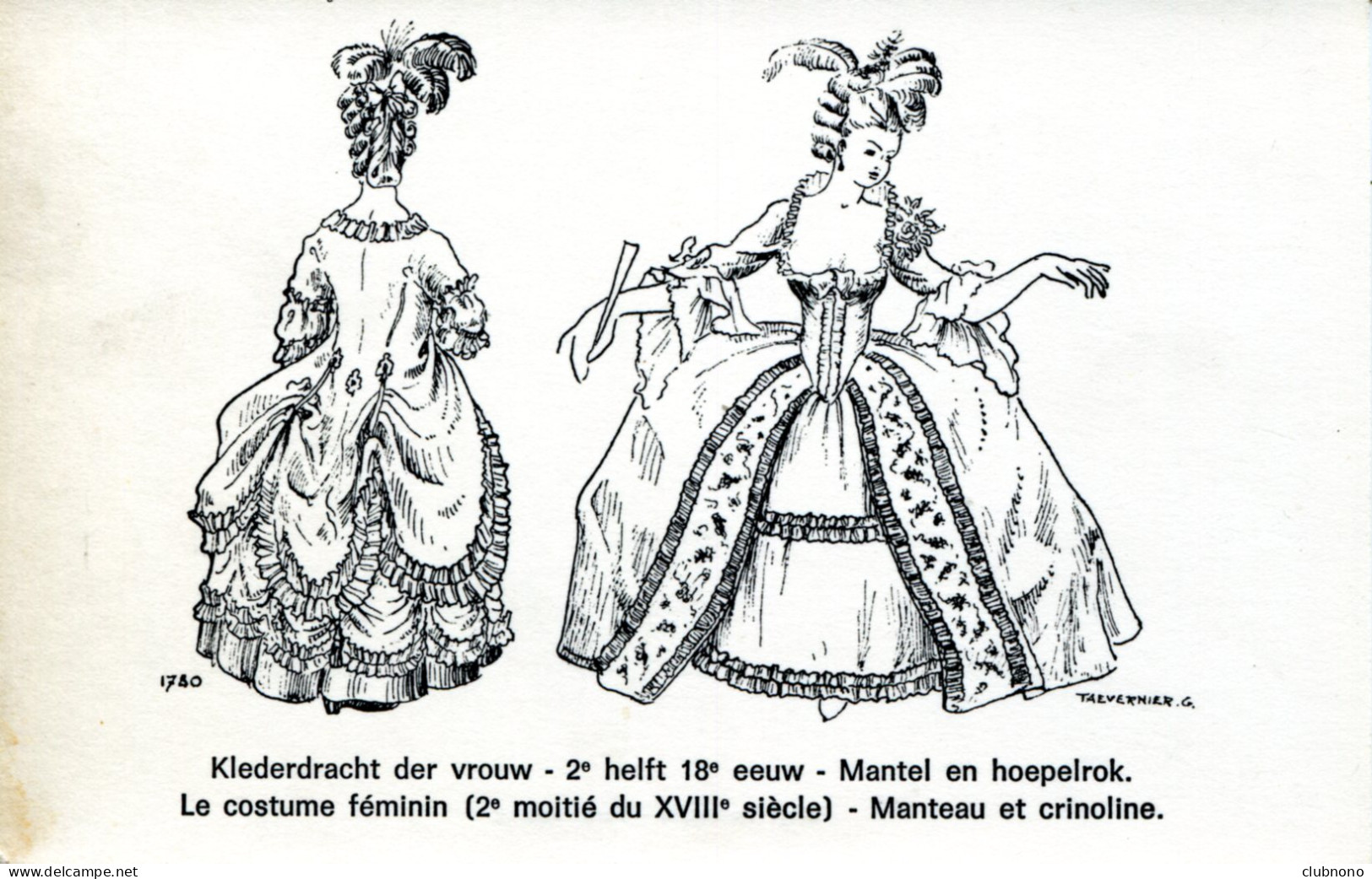 CPA -  HISTOIRE DU COSTUME - MANTEAU ET CRINOLINE - Fashion