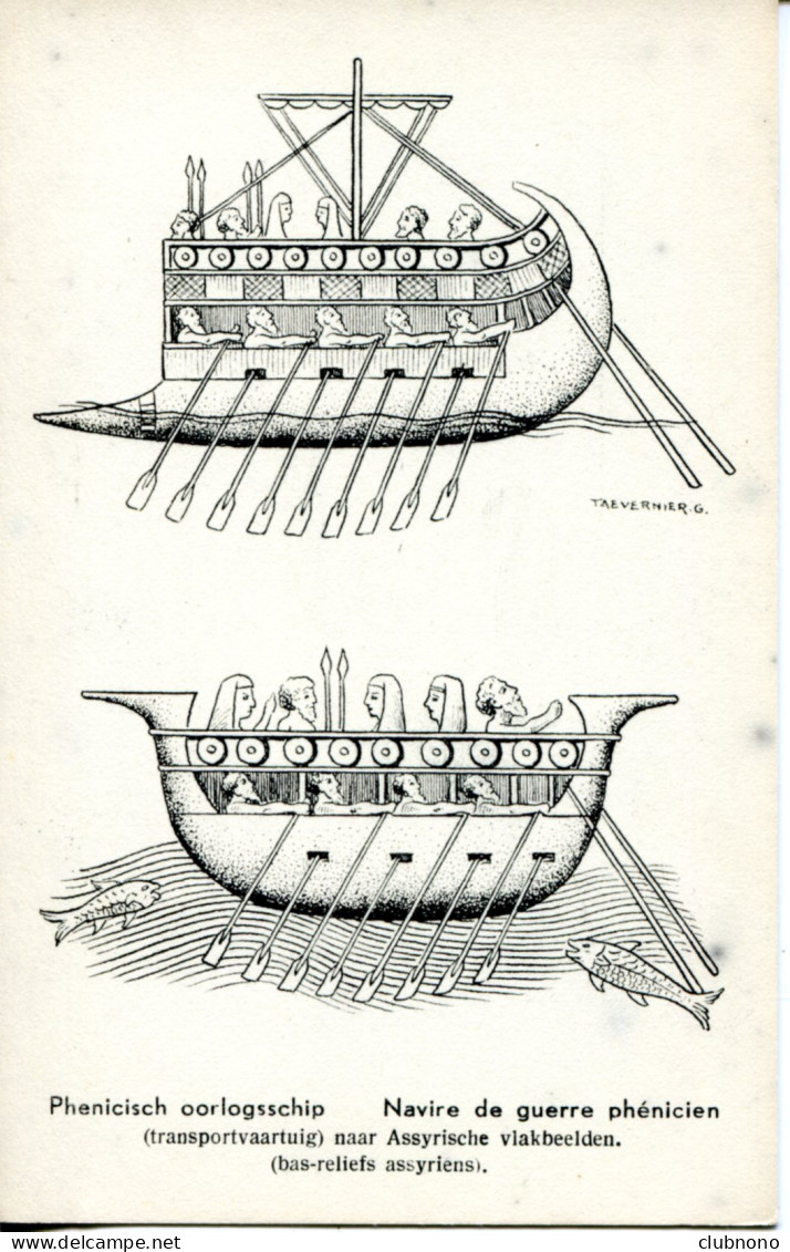 CPA -  NAVIRE DE GUERRE PHENICIEN - Warships