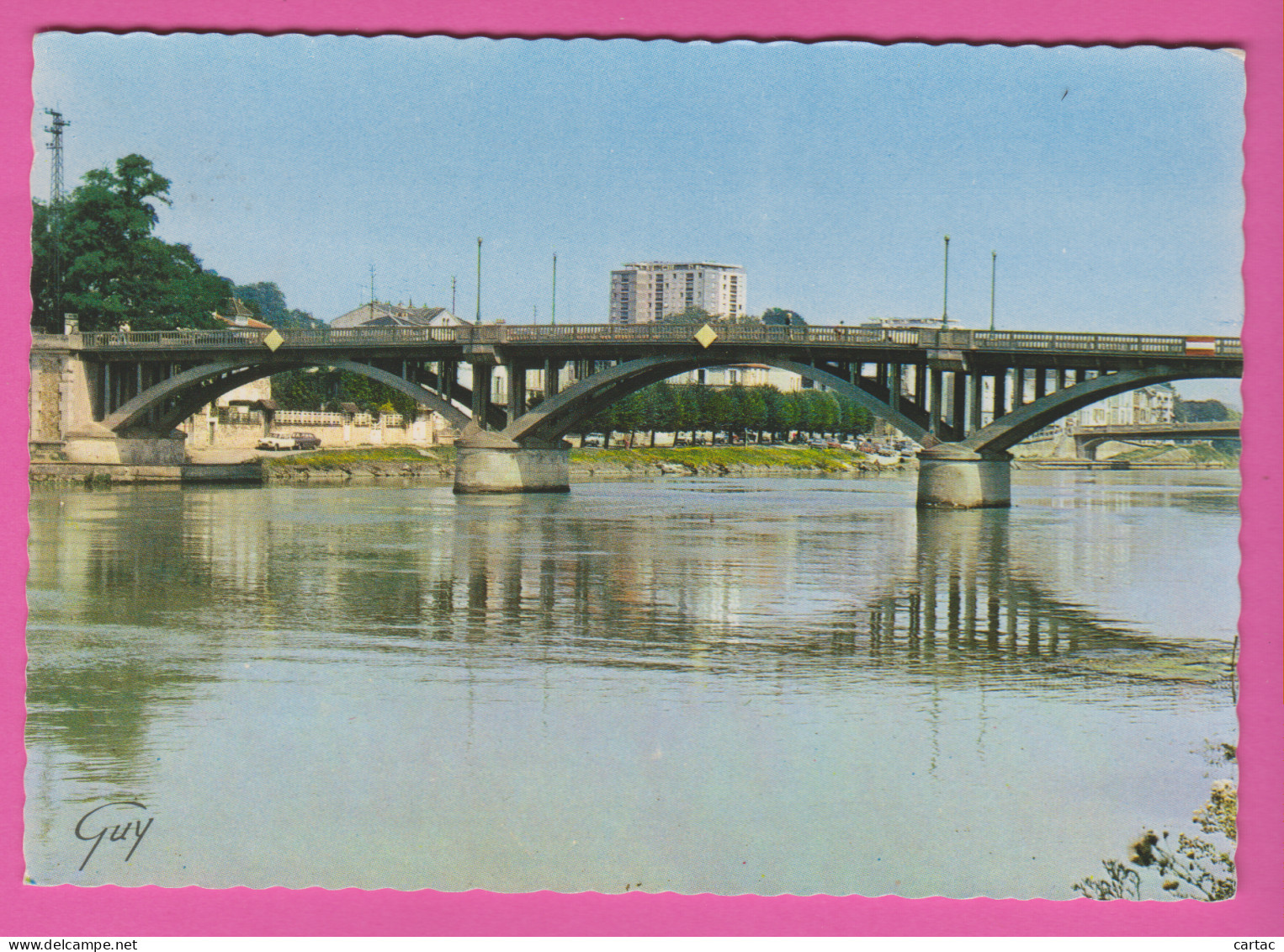 D77 - LAGNY - LA MARNE ET LE PONT MAUNOURY - CPM Dentelée Grand Format  - Lagny Sur Marne