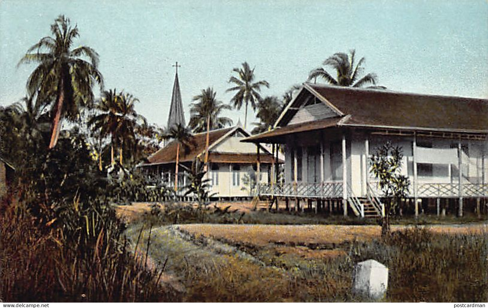 Indonesia - BANJARMASIN Borneo - Church And School Of The Rhenan Mission - Publ. Rheinsiche Mission In Borneo 82422 - Indonesië