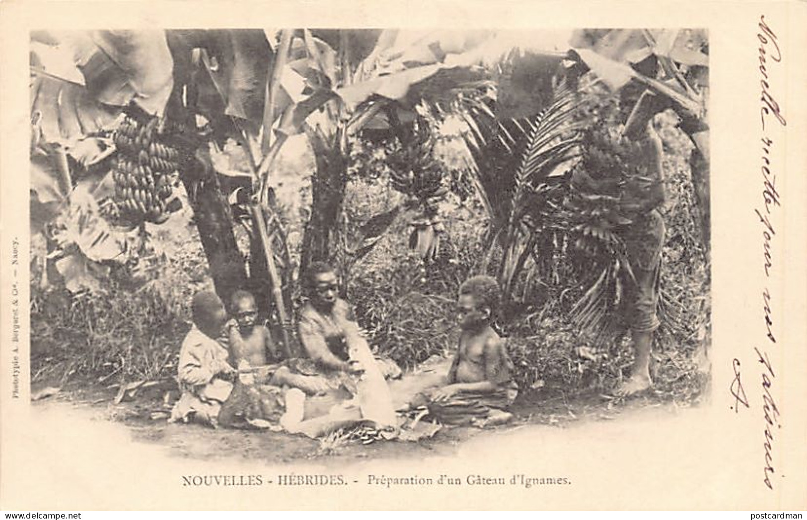 Vanuatu - New Hebrides - Preparation Of A Yam Cake - Publ. A. Bergeret  - Vanuatu