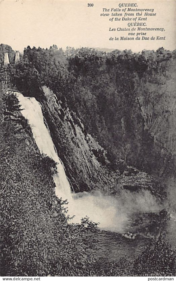 Chutes De Montmorency (P.Q.) Vue Prise De La Maison Du Duc De Kent - Ed. Neurdein ND Phot. 200 - Chutes Montmorency