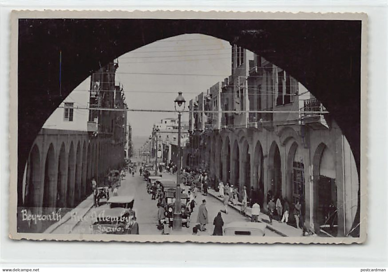 Liban - BEYROUTH - Rue Allemby - CARTE PHOTO - Ed. A. Scavo  - Líbano