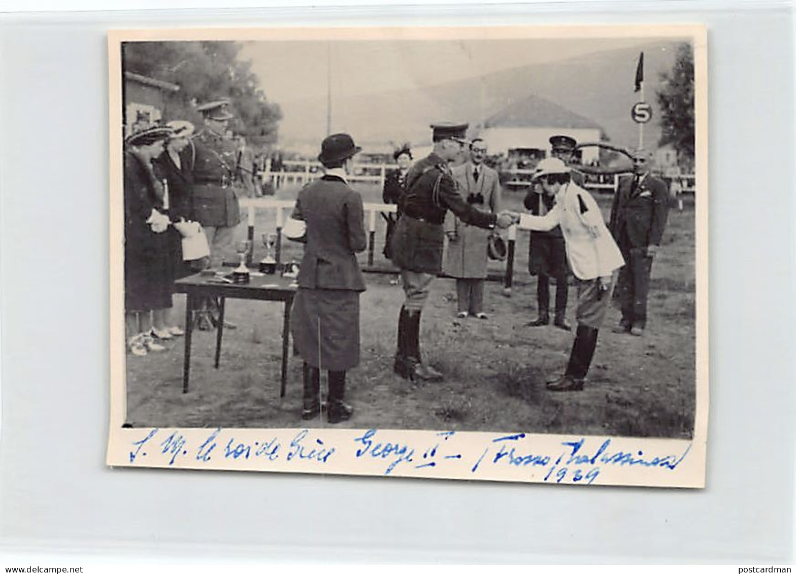 Greece - CHOLARGOS - H.M. King George II Awarding Prizes At A Horse Show - 28 May 1939 - SMALL PHOTOGRAPH Size 10 Cm. X  - Grèce