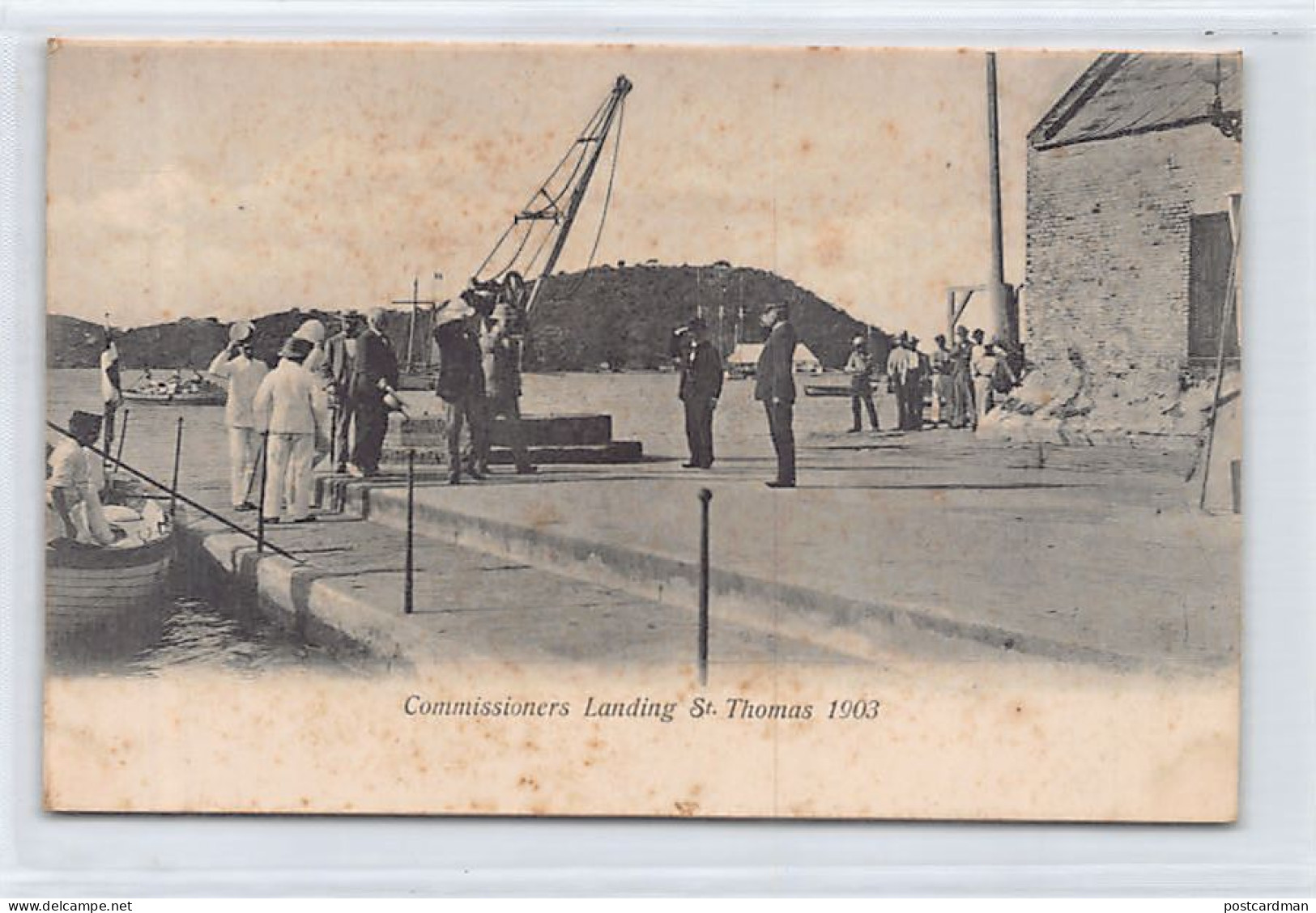 U.S. Virgin Islands - ST. THOMAS - Danish Governor Herman A. Jürs Landing In 1903 - Publ. Unknown  - Amerikaanse Maagdeneilanden