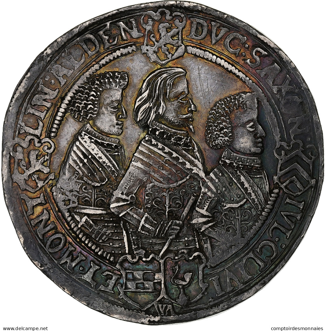 Duché De Saxe-Altenbourg, Jean-Philippe, Thaler, 1624, Saalfeld, Argent, TTB+ - Taler Et Doppeltaler