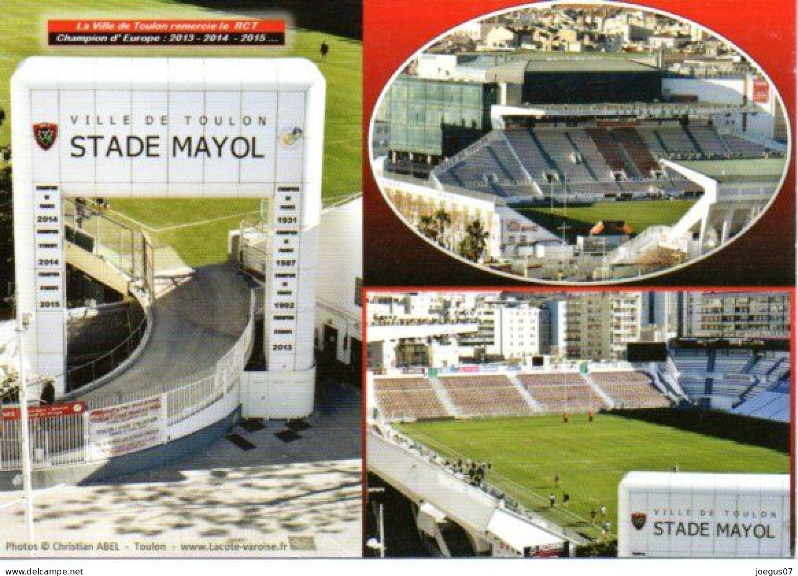 83 TOULON - STADE MAYOL. Stade Du Rugby Club Toulonnais (RCT). Carte N°395. Scans Recto/verso - Toulon