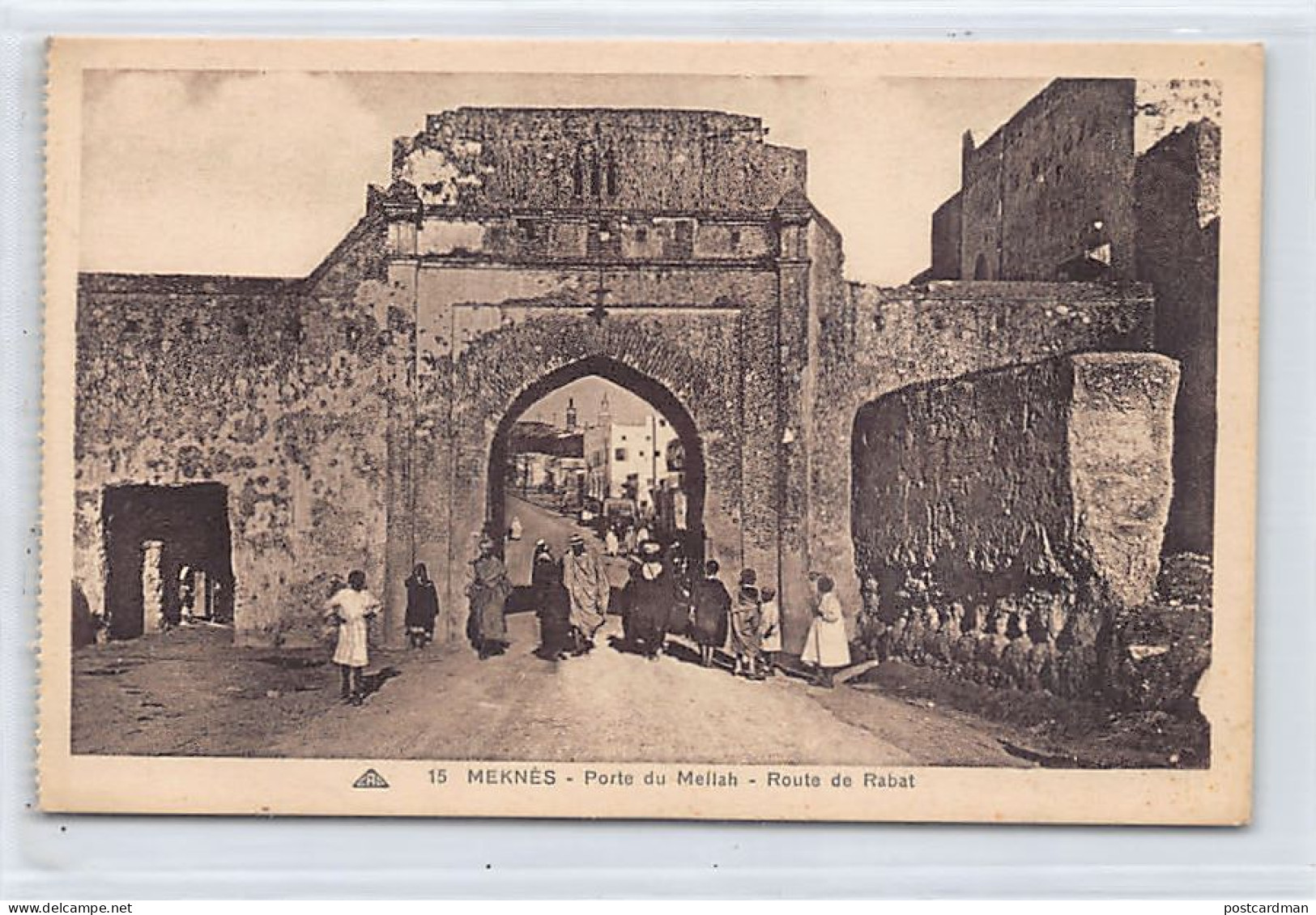 Judaica - Maroc - MEKNÈS - Porte Du Mellah, Quartier Juif - Route De Rabat - Ed. CAP 15 - Jewish