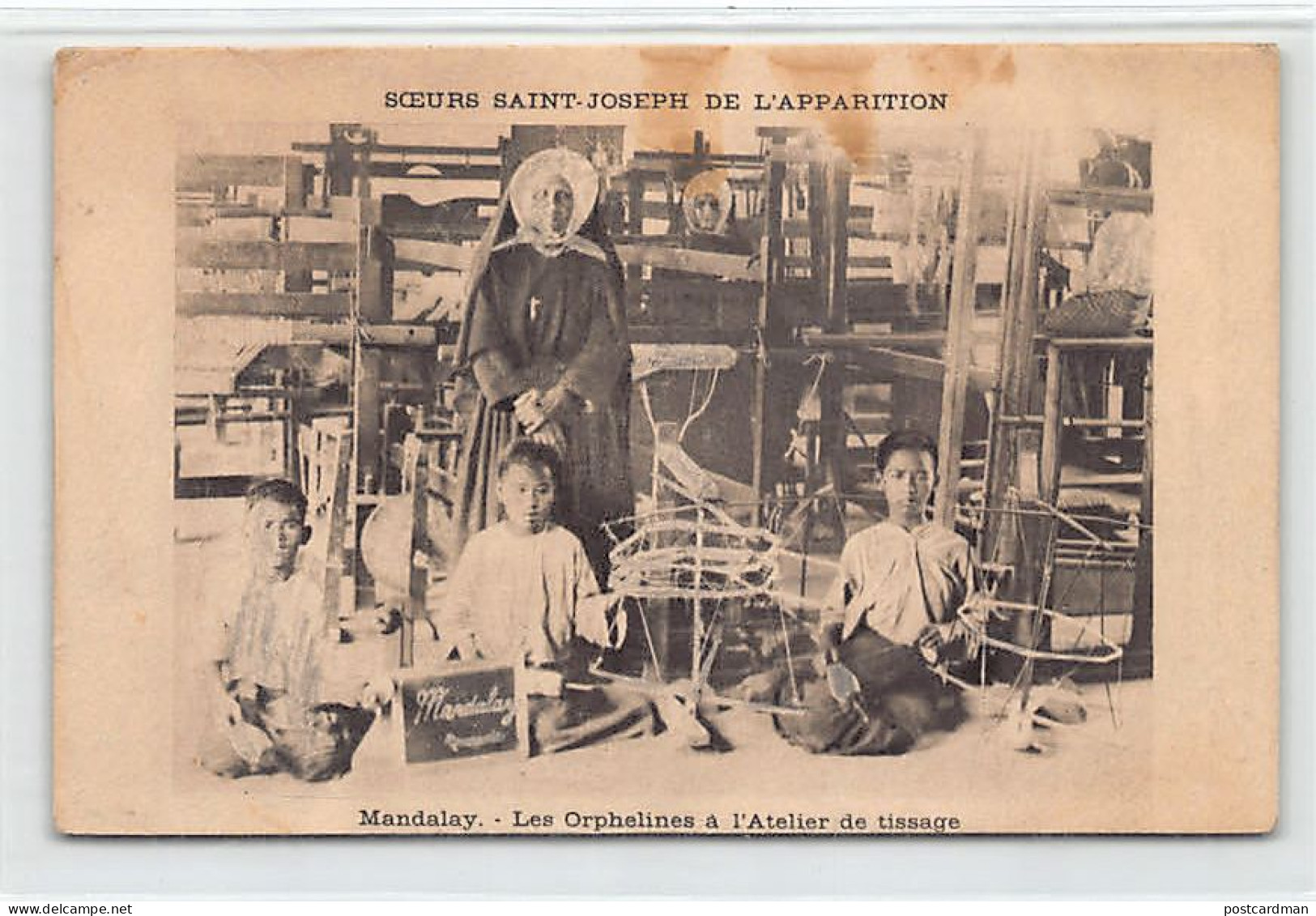 MYANMAR Burma - MANDALAY - The Orphans Weaving - SEE SCANS FOR CONDITION - Publ. Sisters Of Saint Joseph Of The Appariti - Myanmar (Birma)