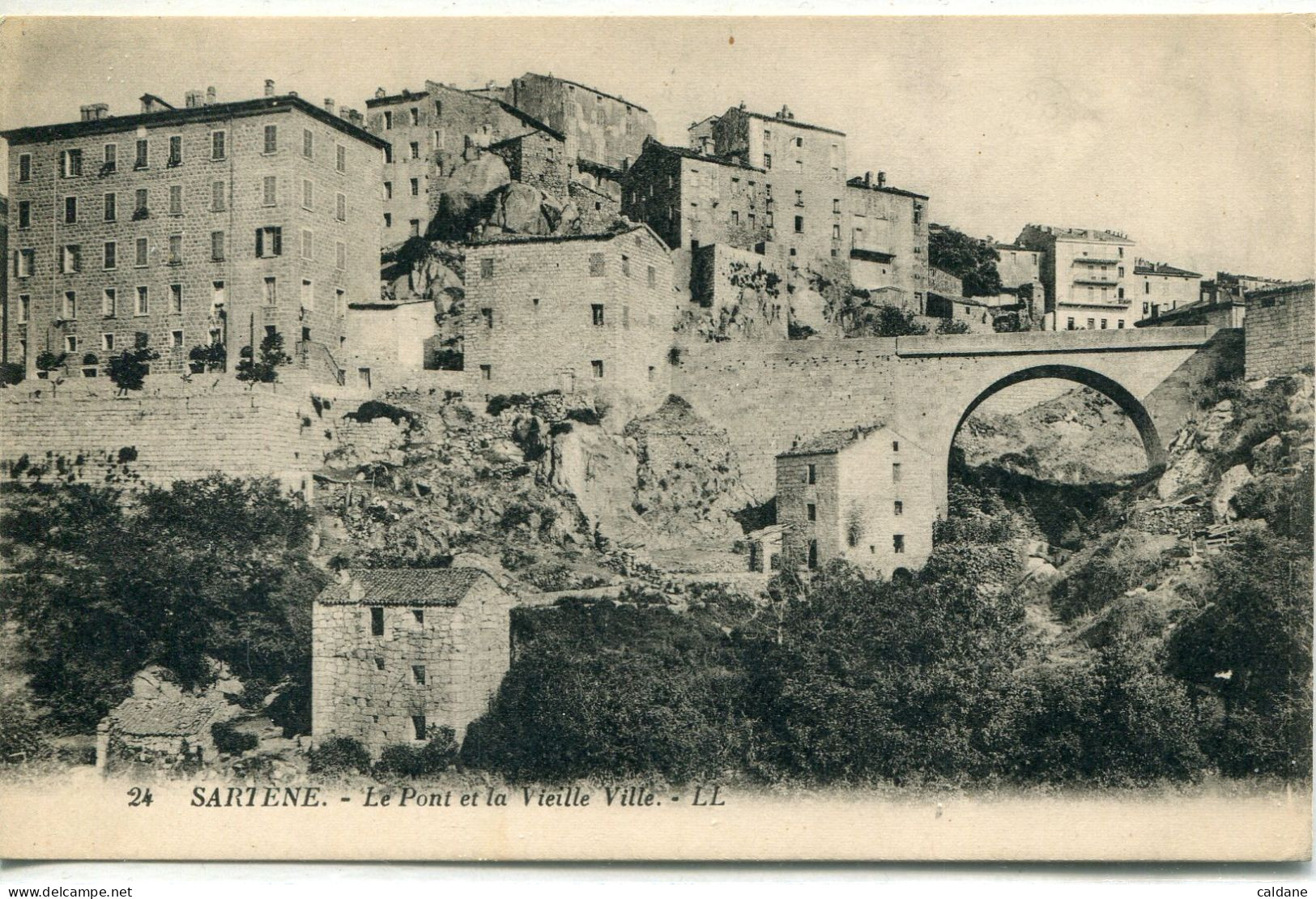 2A- CORSE - SARTENE - Le Pont Et La Vielle Ville - Sartene